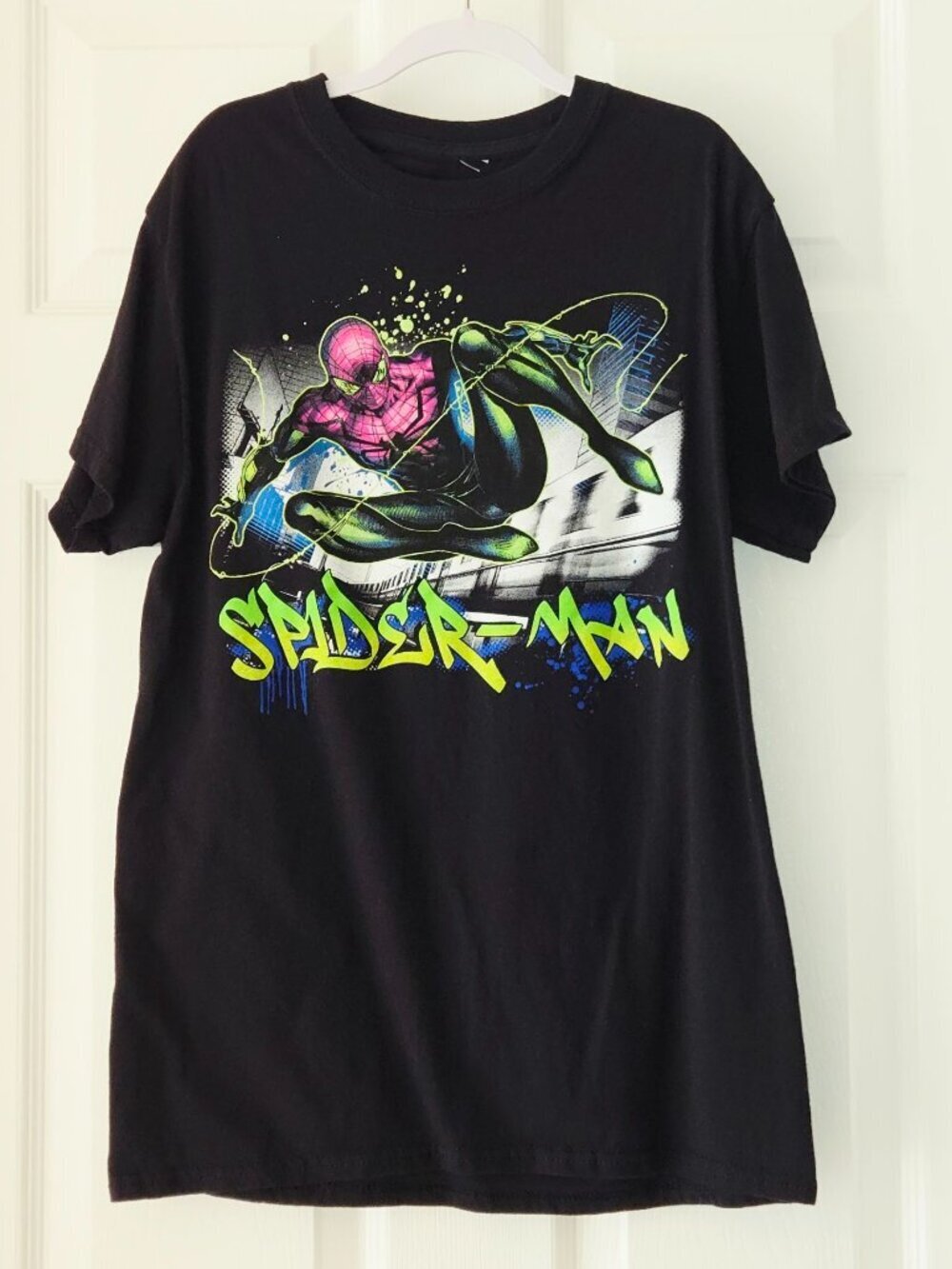 Spiderman Marvel Men's Black T-Shirt Sz S